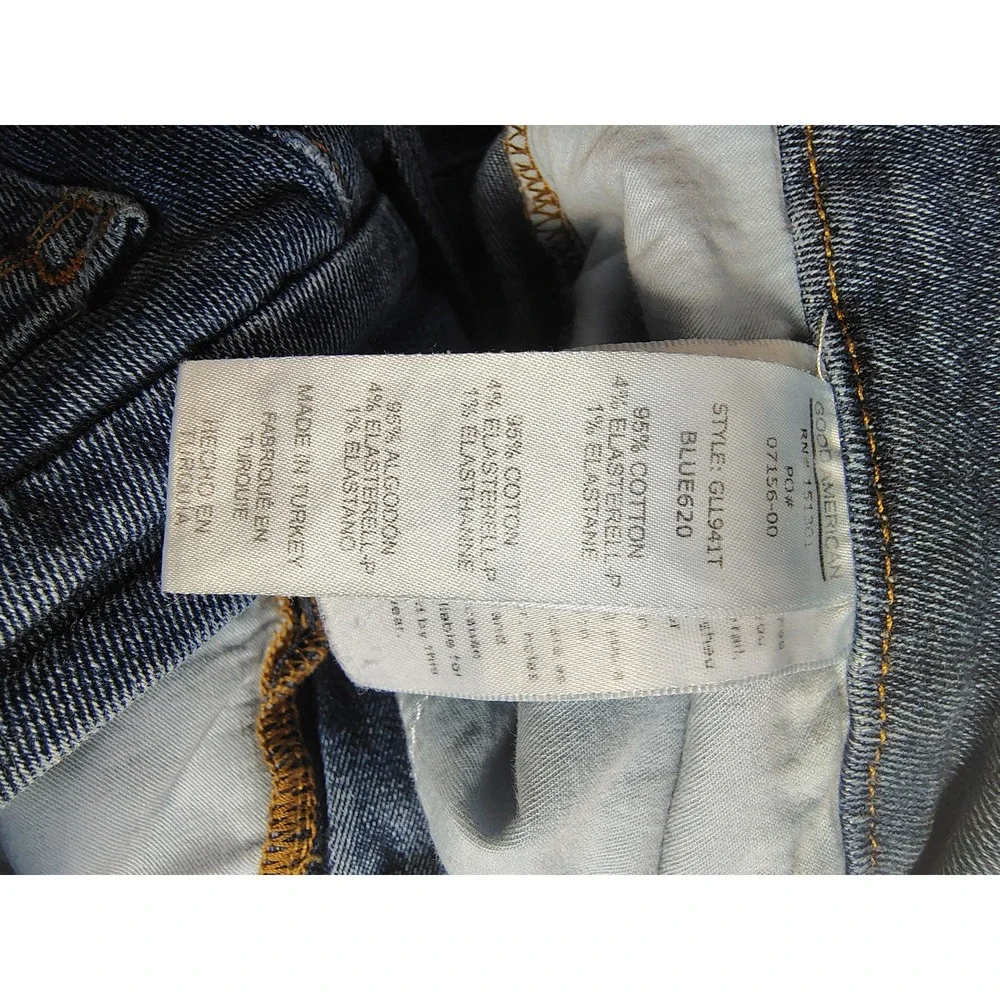 Good American Good Legs Skinny Jeans Blue Medium Wash High Rise Size 14‎ 32